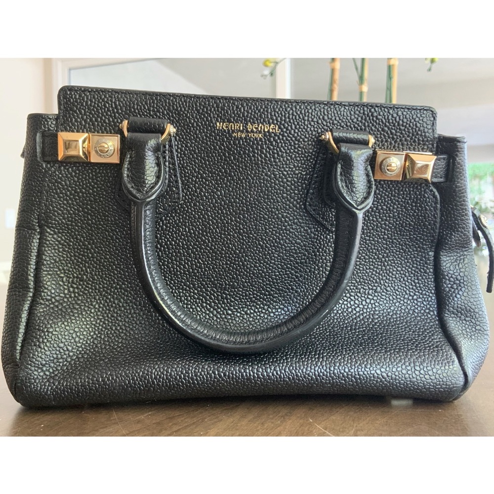 Henri Bendel Black Carlyle Satchel Crossbody
